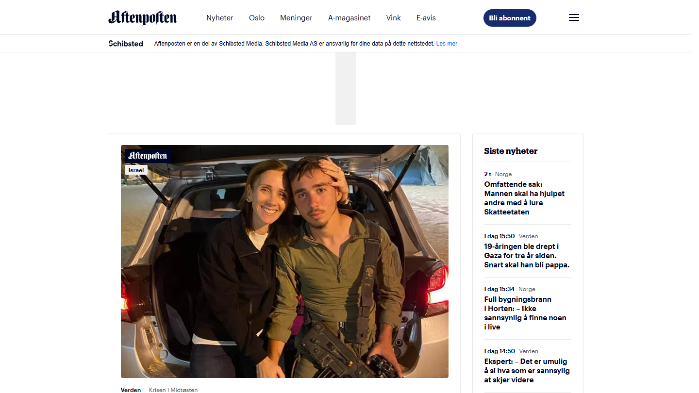 Aftenposten Media Ads highlighted page