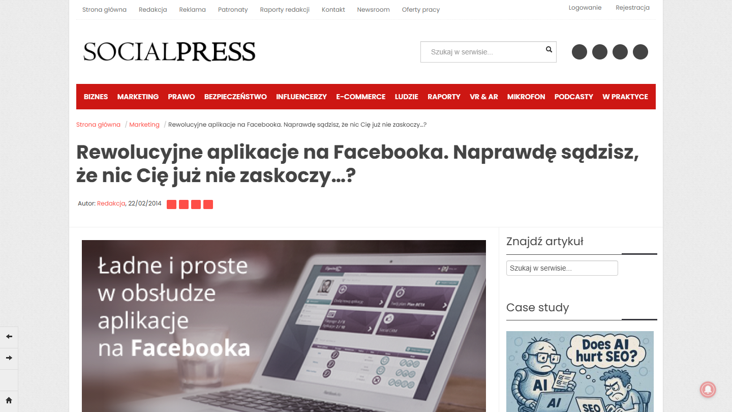 Dignitally Facebook Applications highlighted page