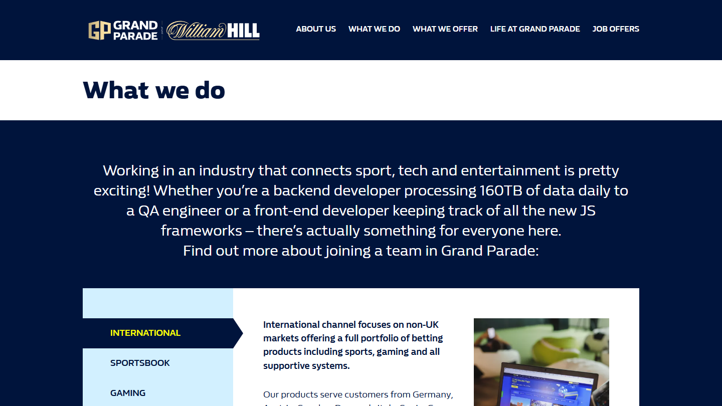Grand Parade Tech Hub highlighted page