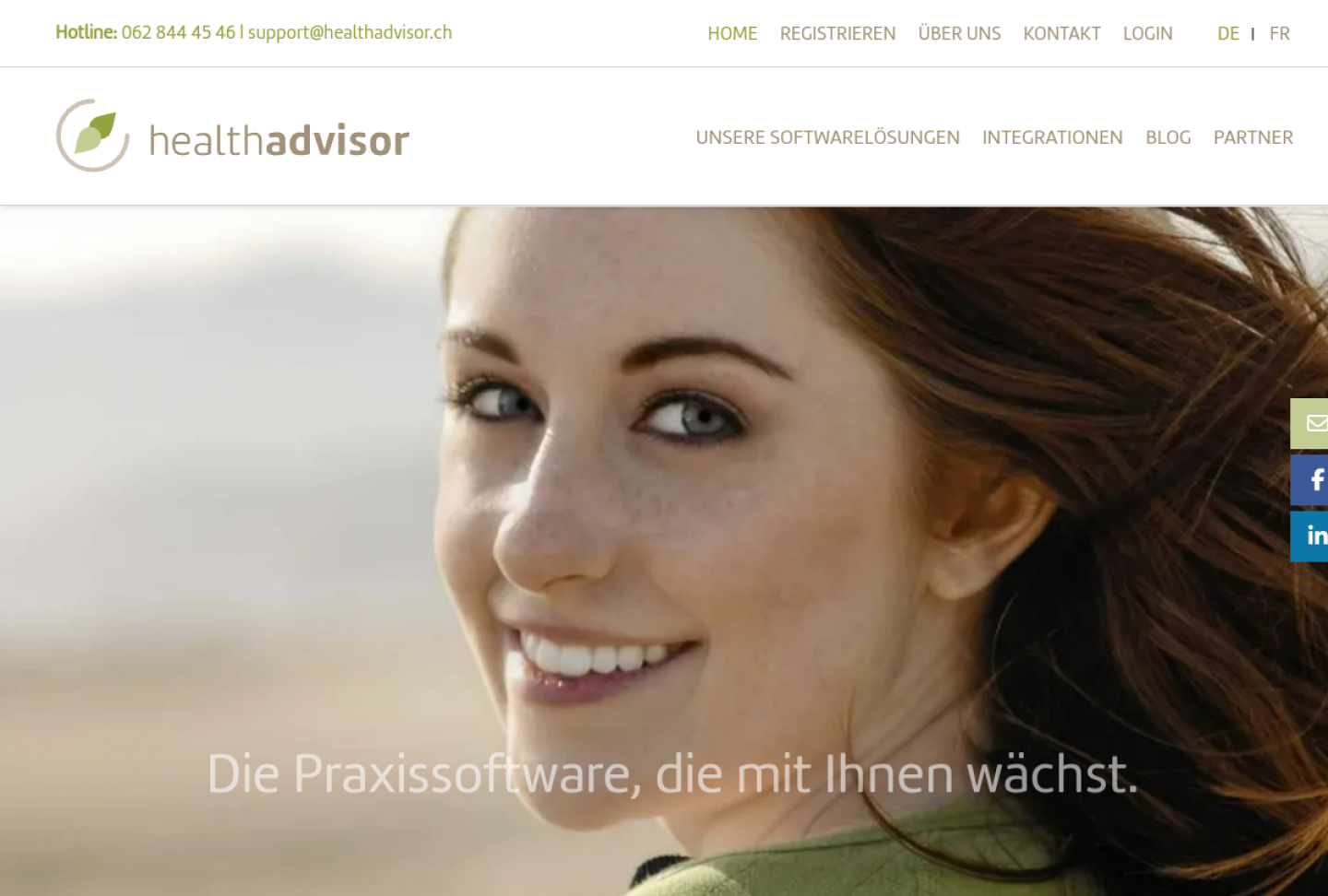 HealthAdvisor Practice Software highlighted page