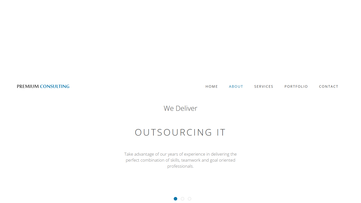 Premium Consulting Client Sites highlighted page