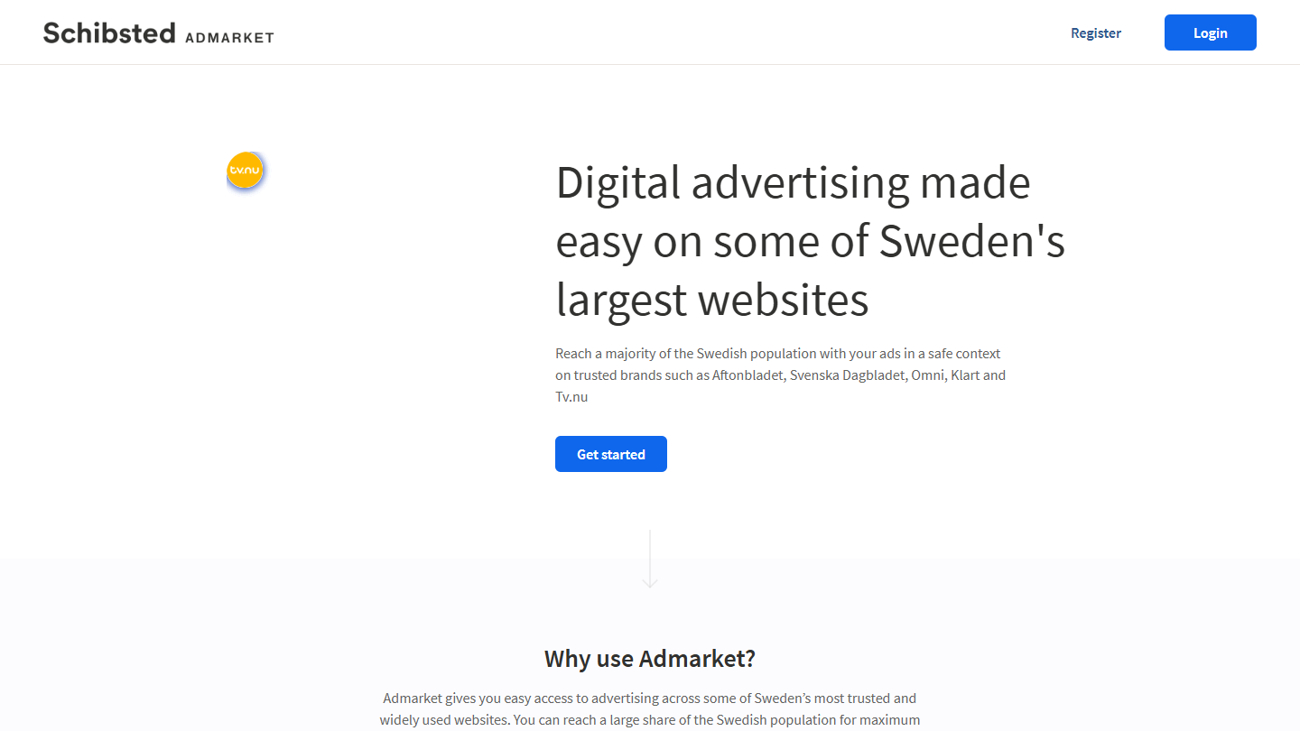 Schibsted Admarket highlighted page