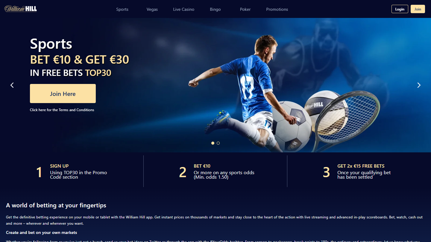 William Hill Casino Experiences highlighted page